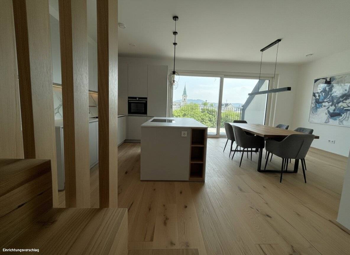 New Construction Penthouse Apartment Top 16 including Kitchen Linz City Center First Occupancy