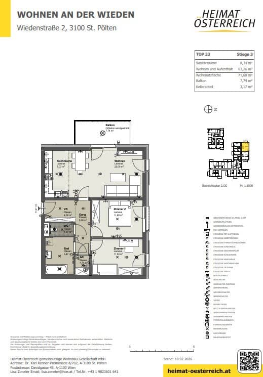 First occupancy in St. Pölten: Bright living ambiance with 3 rooms