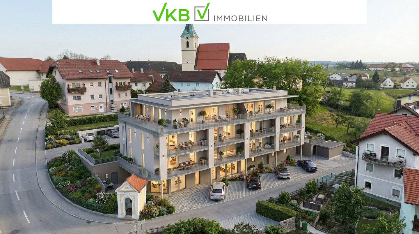 New construction project in the center of Hofkirchen i. Tkr. modern apartment in top location