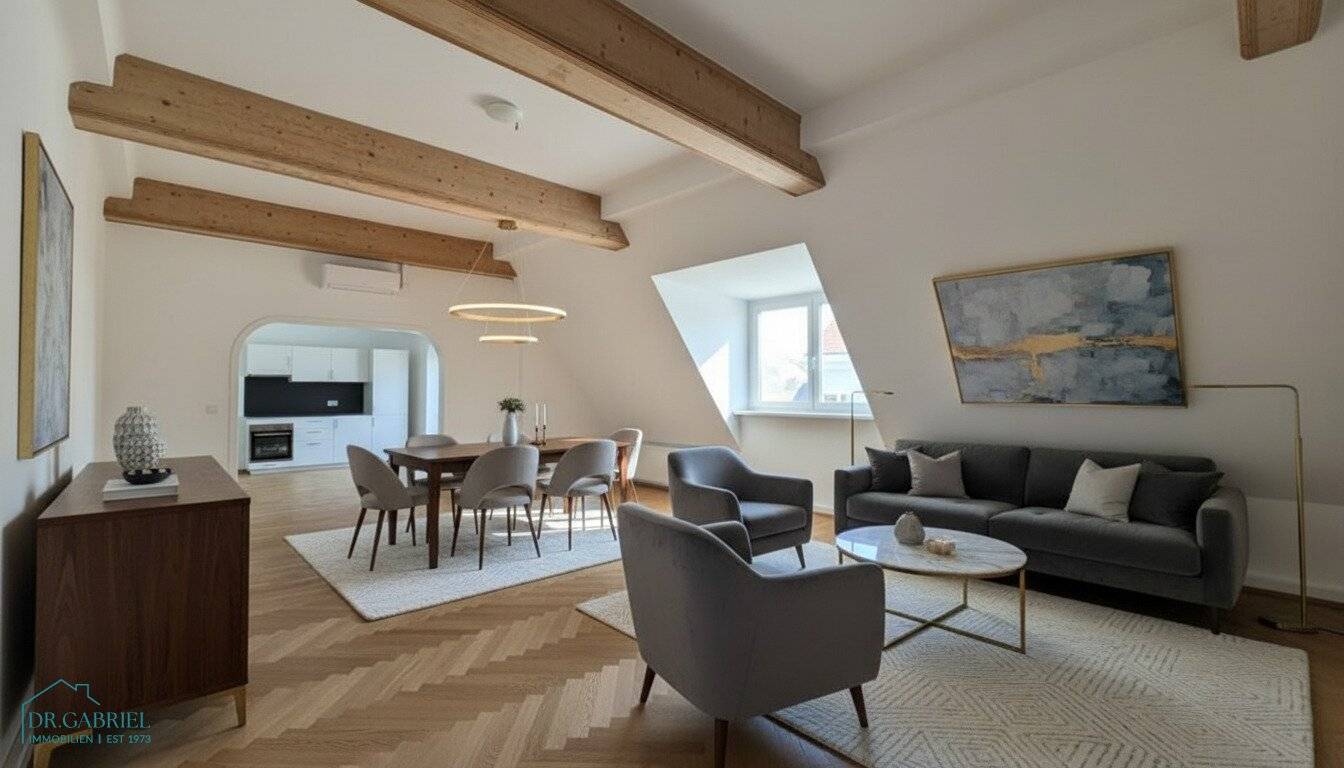 Charming attic apartment with balcony
