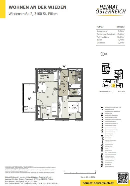 Ihr neues Zuhause: 2-Zimmer-Erstbezug in begehrter Lage von St. Pölten