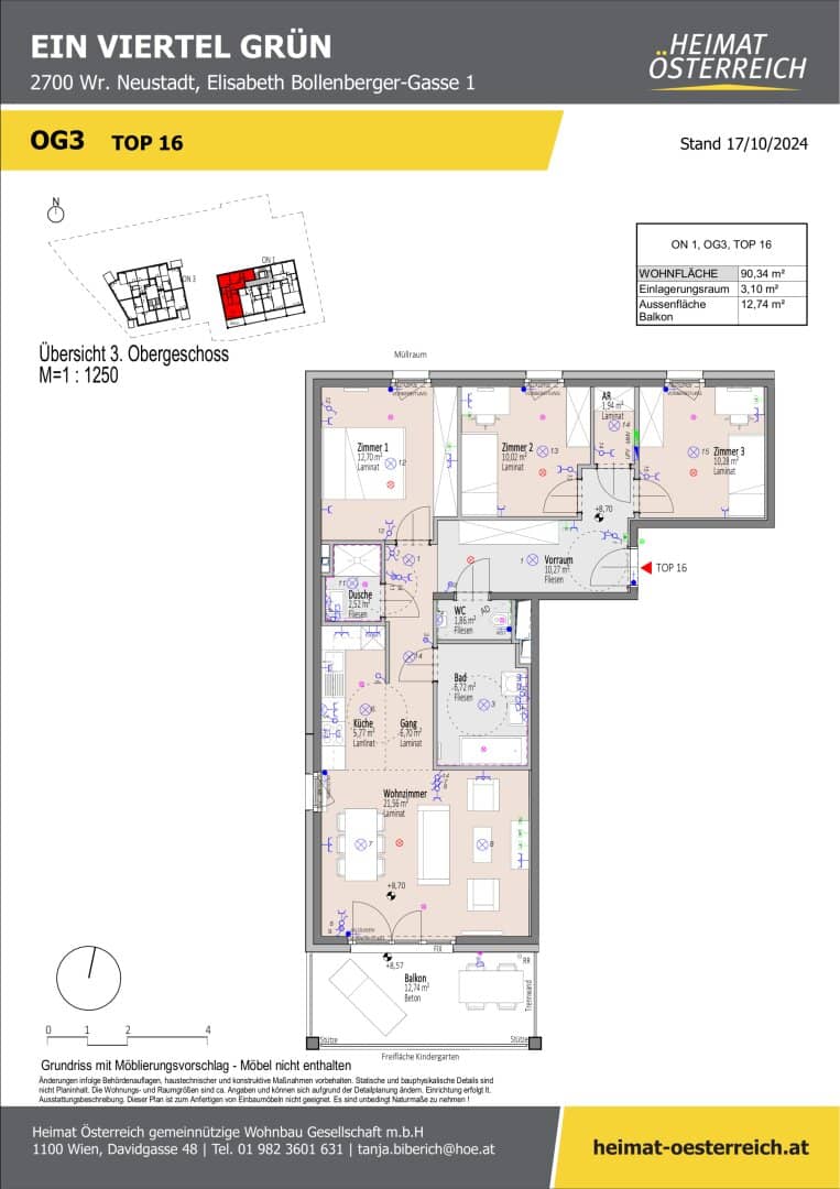 ERSTBEZUG "ein viertel grün" in Wr. Neustadt - 4 Zimmer Traum für Familien