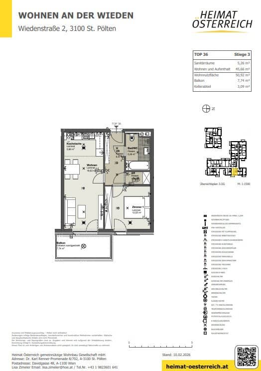 2-Zimmer-Erstbezug in St. Pölten: Urbanes Wohnen in attraktiver Lage