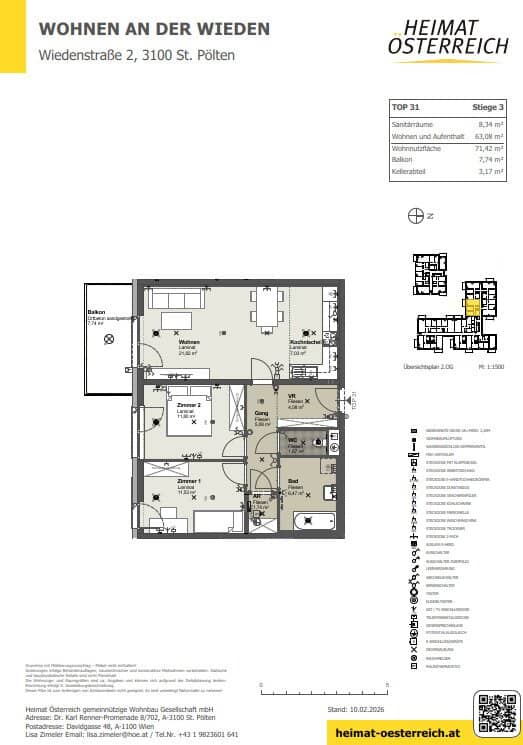 Erstbezug mit Wohngefühl – moderne 3-Zimmer-Wohnung in St. Pölten