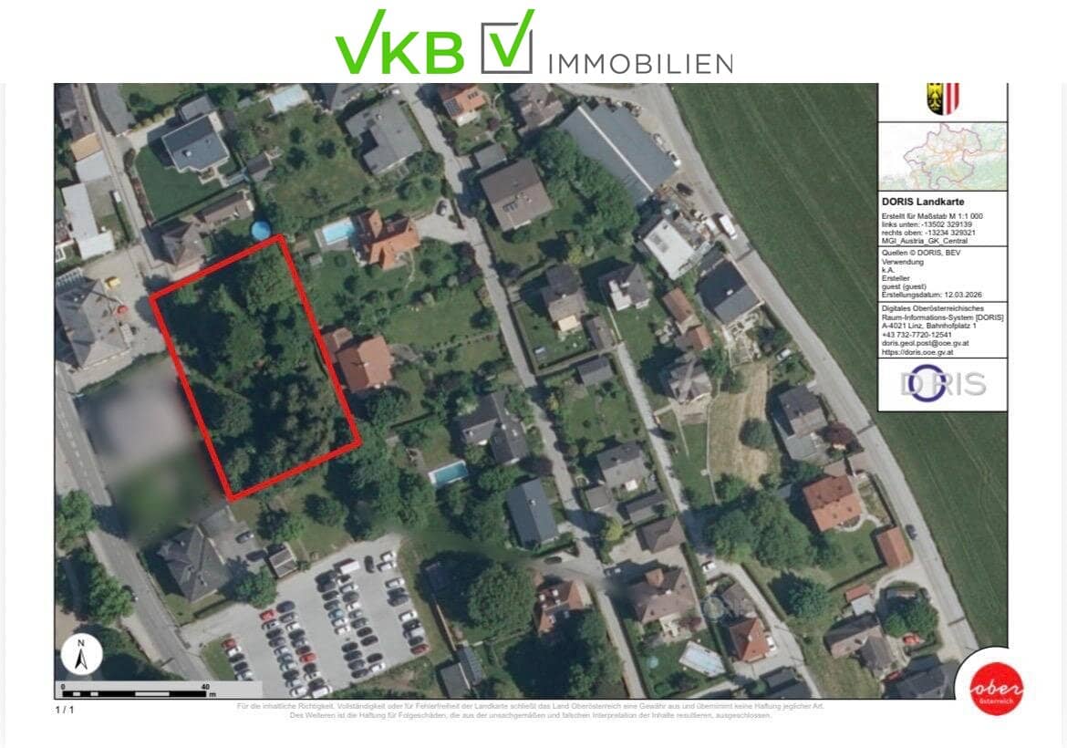 Dreamlike building plot with its own access in the best location of Mattighofen