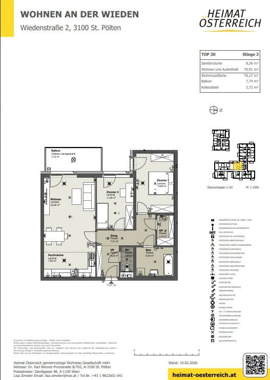 Wohnen für alle Generationen: 3-Zimmer-Wohnung im Erstbezug in St. Pölten