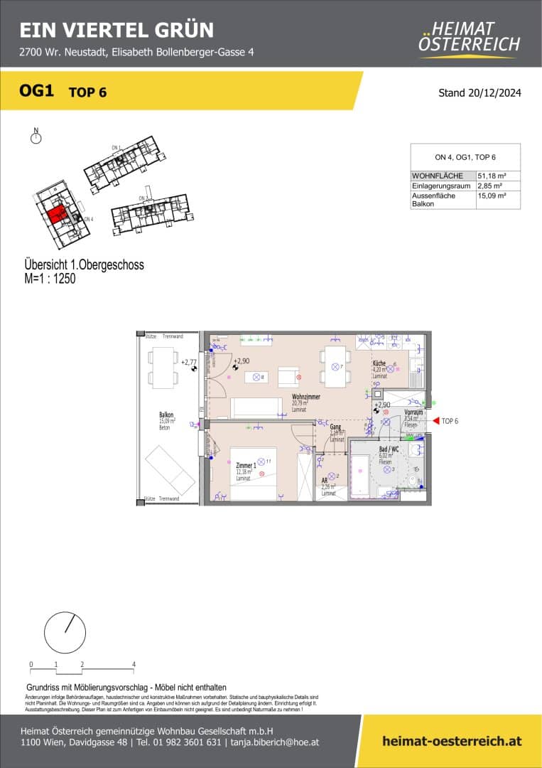 "ein viertel grün" in Wr. Neustadt - Pärchenidylle in begehrter Lage - Erstbezug