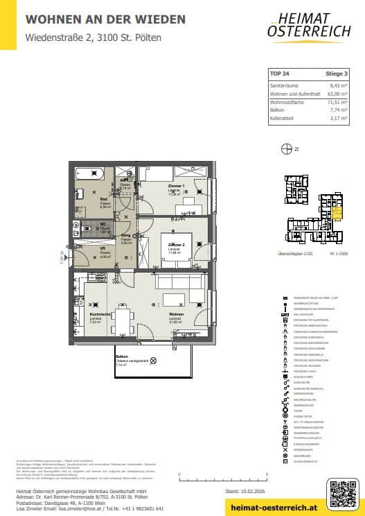 First occupancy in St. Pölten: 3 room feel-good oasis in an attractive location