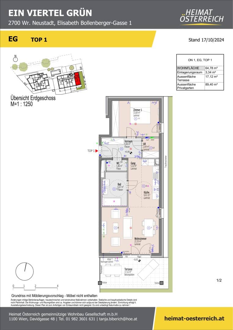 First occupancy "ein viertel grün" in Wr. Neustadt - Couple's dream with own garden oasis