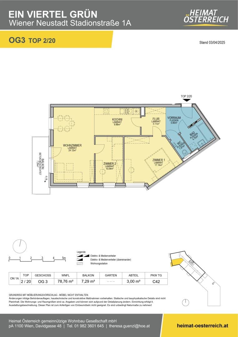 First occupancy "ein viertel grün" high-quality new-build apartment with balcony and underground garage