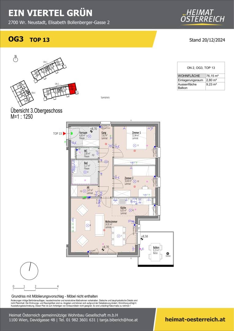 First occupancy in the housing project ein viertel grün Perfect for families