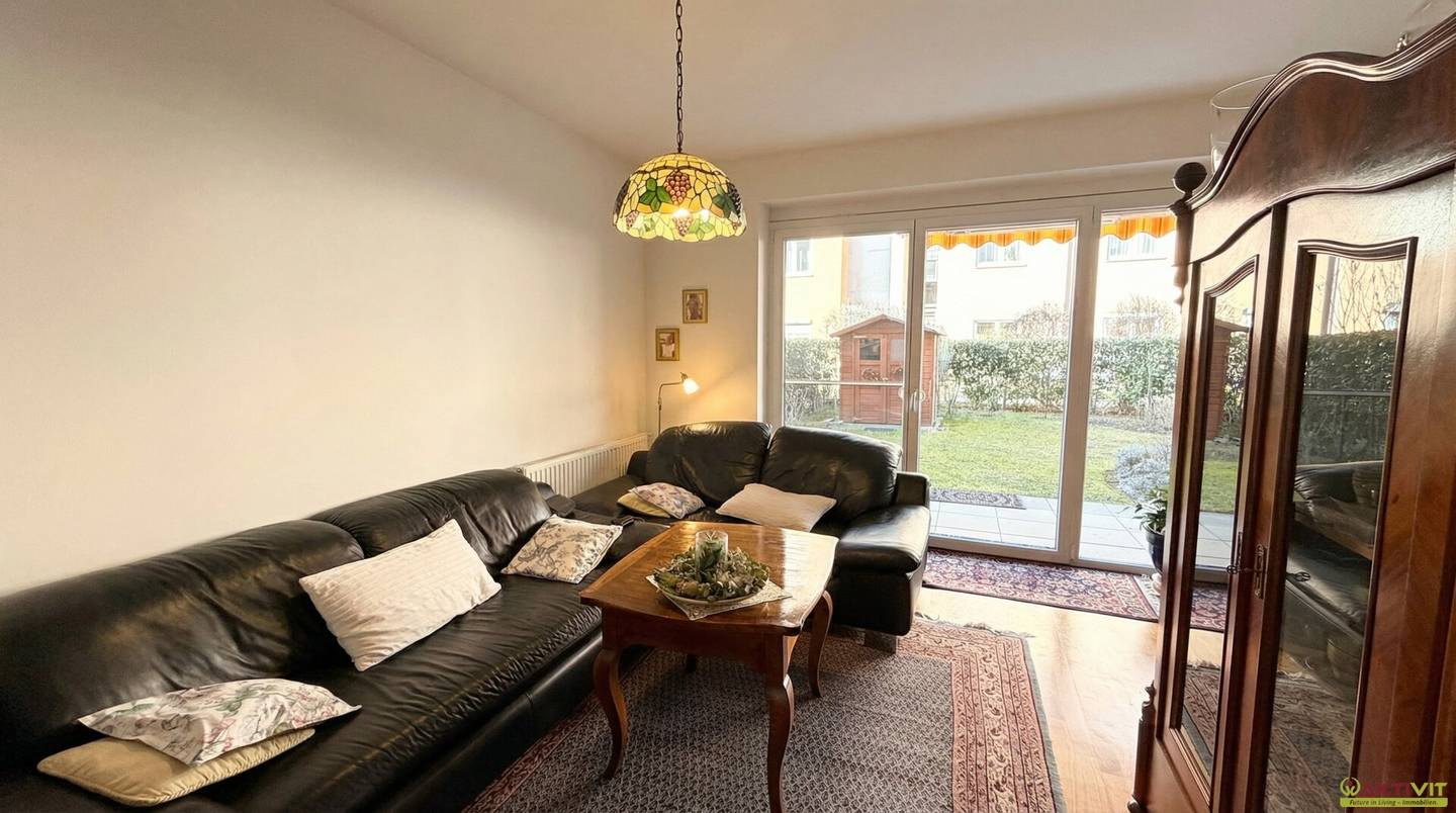 Gepflegte Gartenwohnung mit Terrasse und Garagenplatz in Graz-Wetzelsdorf.