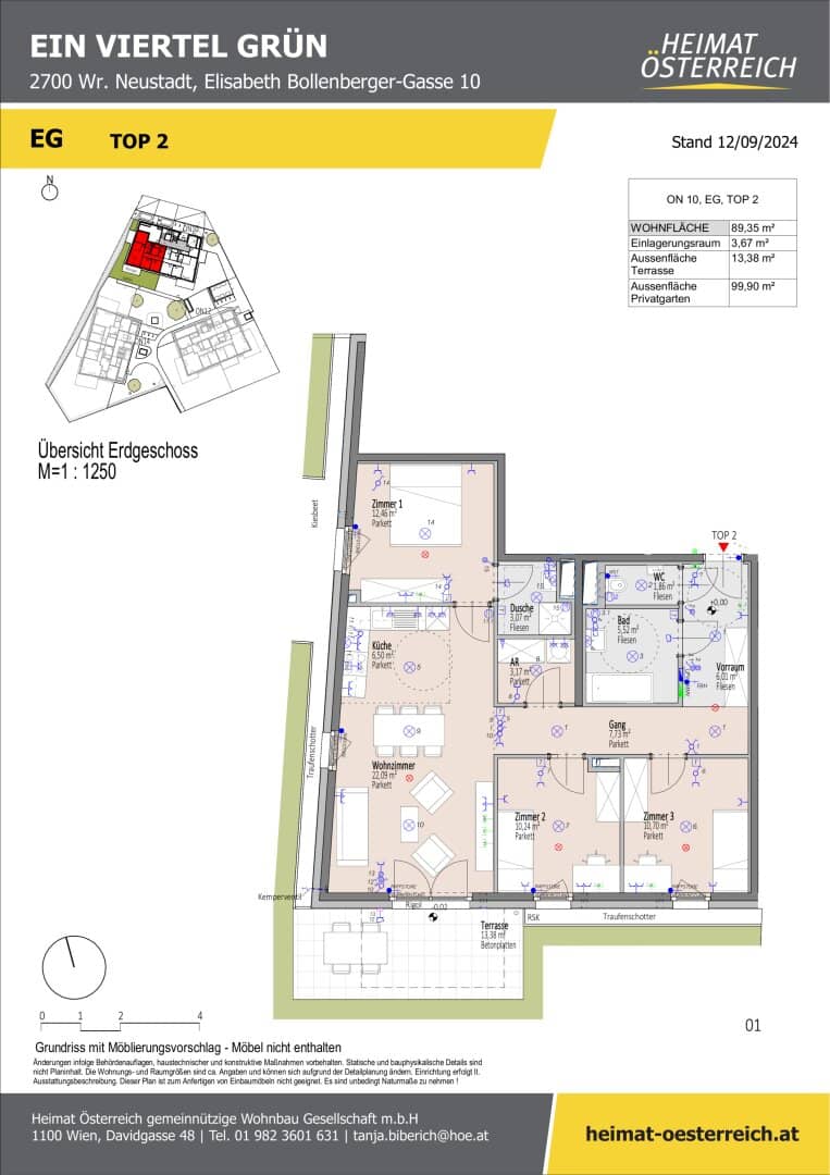 ERSTBEZUG "ein viertel grün" in Wr. Neustadt - 4 Zimmer Familientraum mit Garten