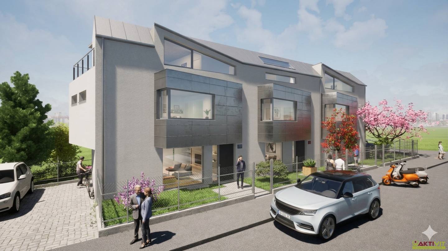Reihenhausgrundstück mit Baubewilligung für 3 Einheiten.