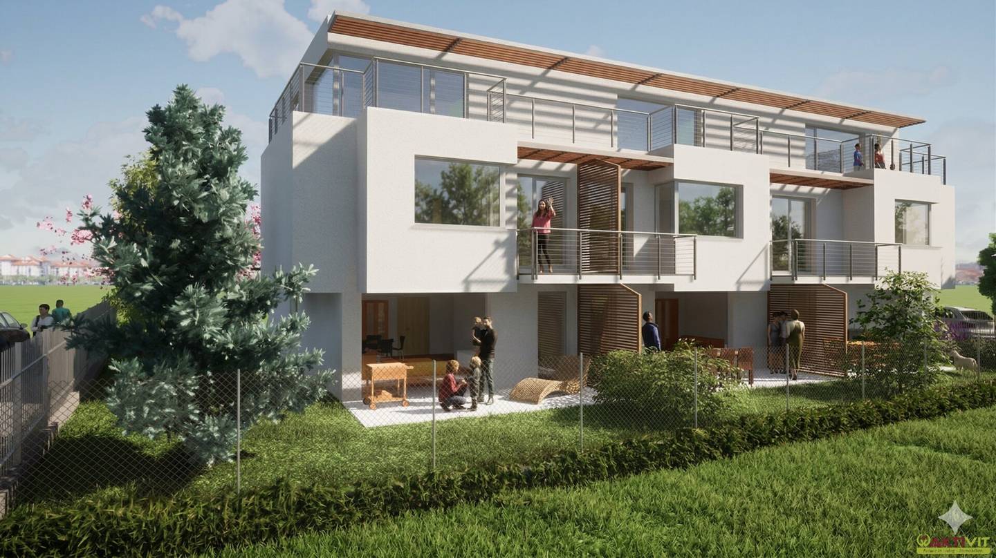Reihenhausgrundstück mit Baubewilligung für 3 Einheiten.