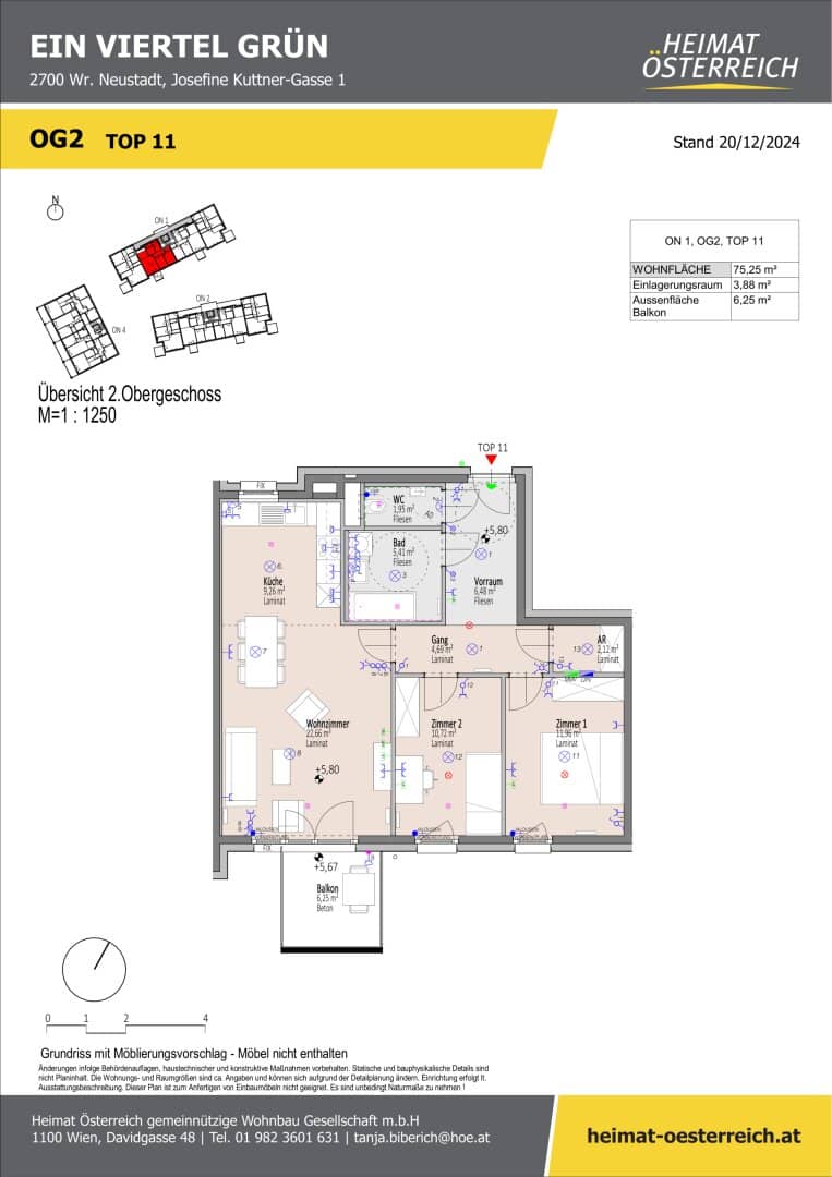 ein viertel grün in Wr. Neustadt elegant 3 room apartment in first occupancy','de':'ein viertel grün in Wr. Neustadt - elegante 3 Zimmerwohnung im Erstbezug
