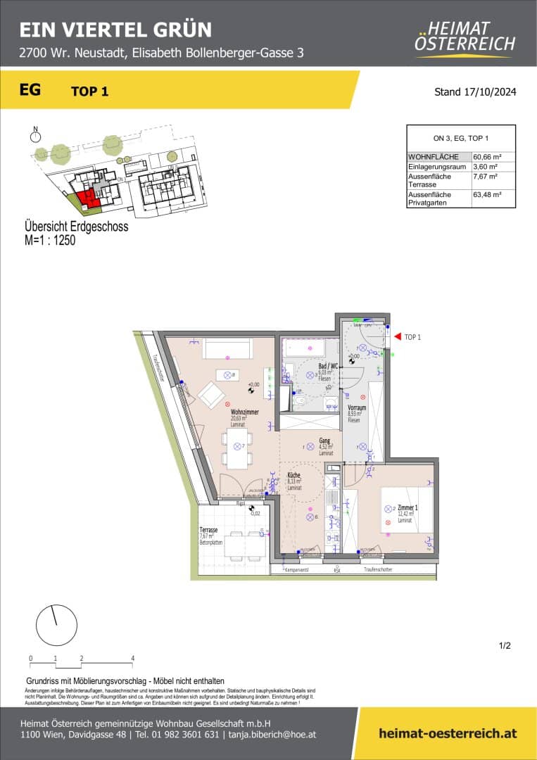 First occupancy "ein viertel grün" in Wr. Neustadt, beautiful two room apartment with its own garden oasis? no punctuation? and no extra quotes?