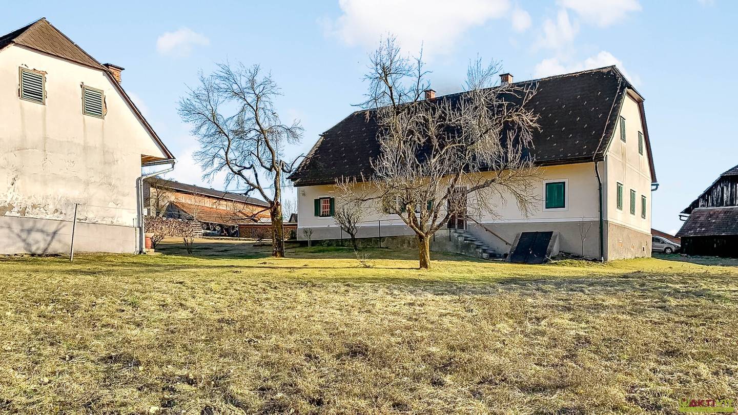 Wohnhaus & Nebengebäude auf rund 6.000 m² Bauland. - Wald und Freiland inkl. - Großes Potential.