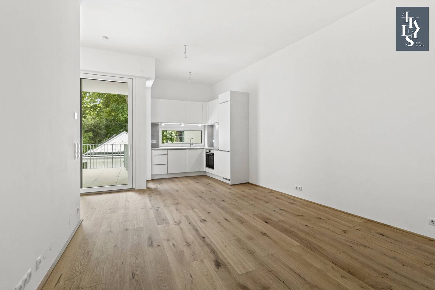 Erstbezug: Traumhafte 3-Zimmerwohnung mit Freifläche ins Grüne - "La Piccola Casa" - Living at Schloss Hetzendorf