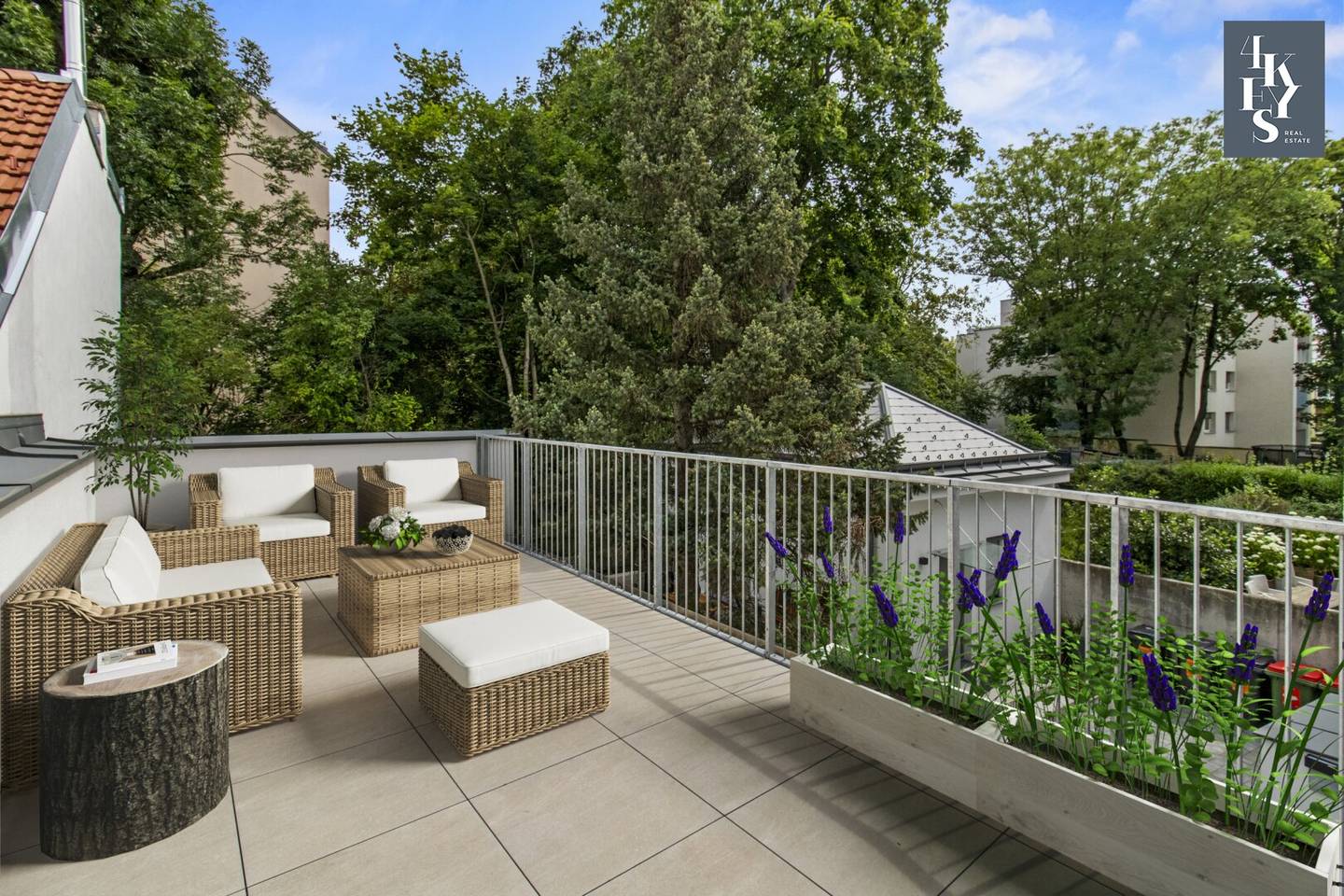 Erstbezug: 2-Zimmerwohnung mit großzügiger Terrasse mit Blick ins Grüne - "La Piccola Casa" - Klimaaktiv Gold - Living at Schloss Hetzendorf