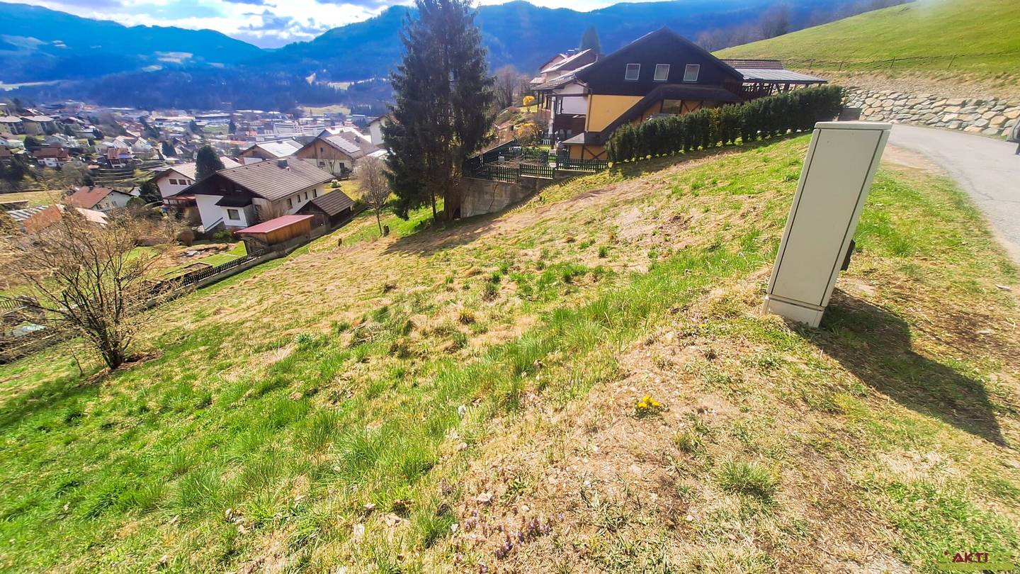 Sonniges Baugrundstück in Hanglage mit Panoramablick über Murau. - Großes Baupotential.