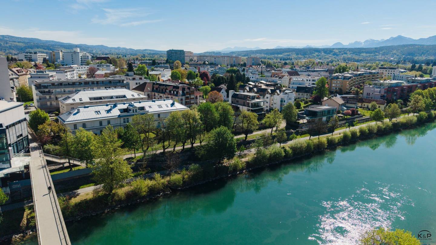 A Jewel above the Rooftops of Villach, where historic architecture meets modern luxury living and a dreamlike view