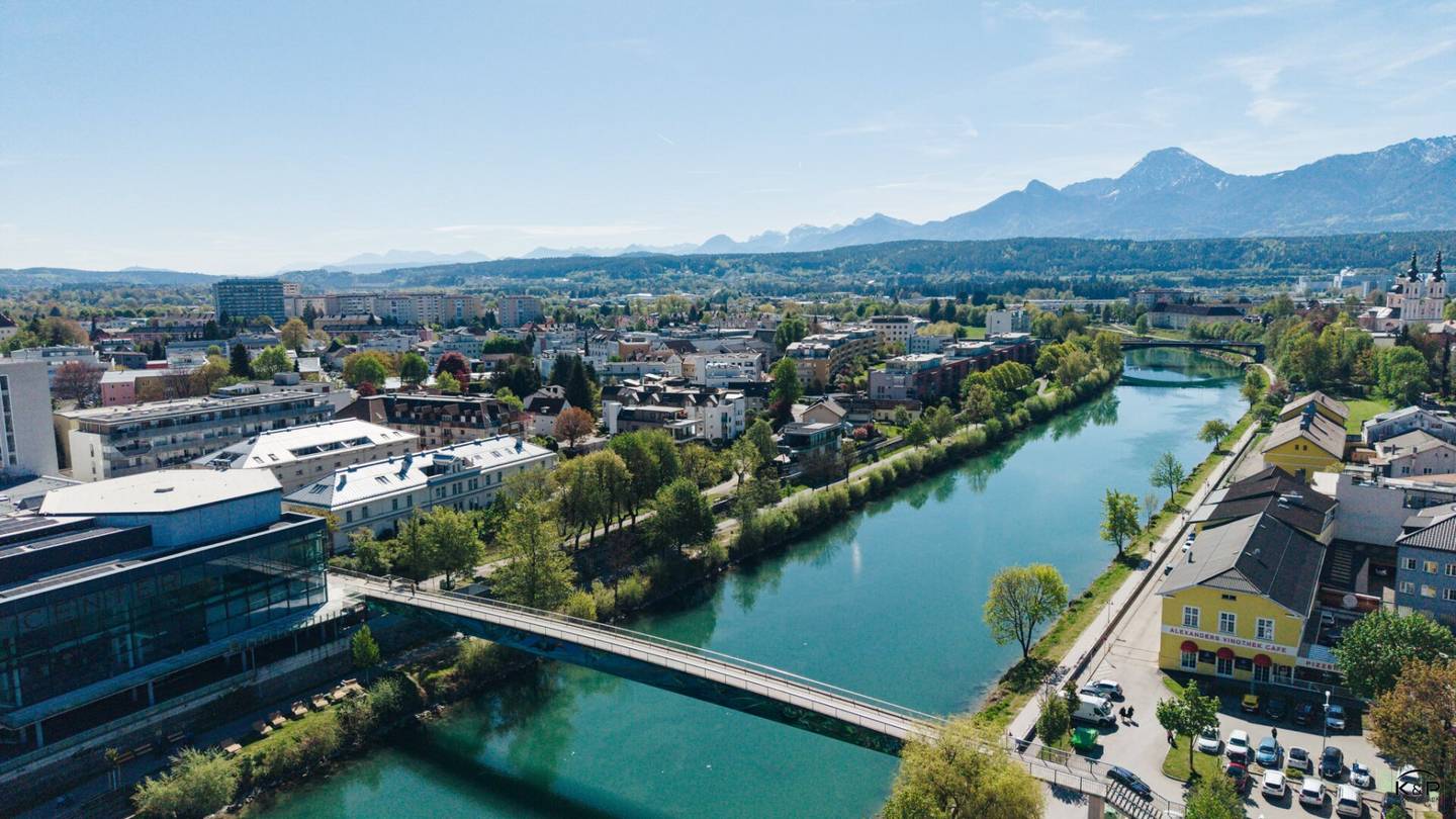 A Jewel above the Rooftops of Villach, where historic architecture meets modern luxury living and a dreamlike view