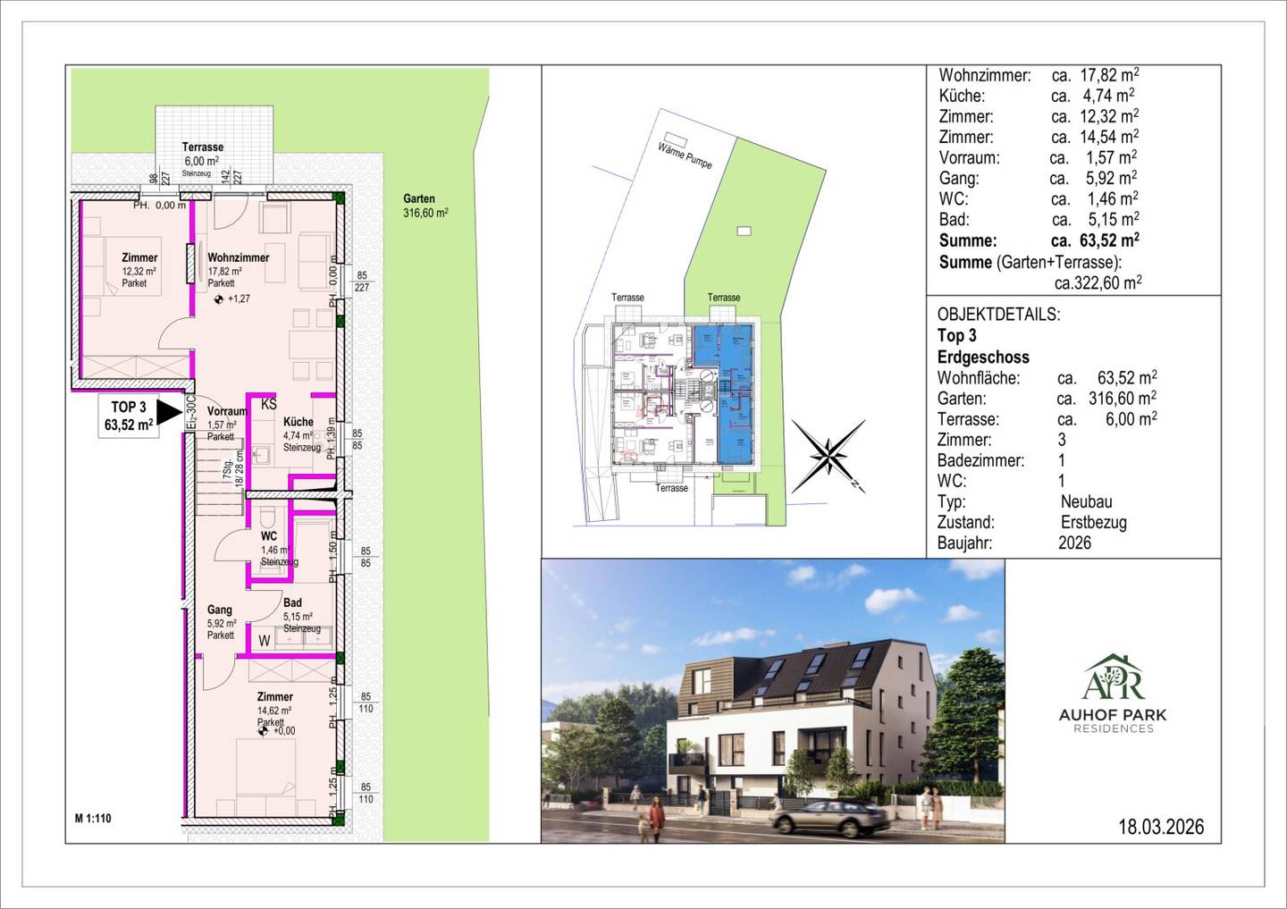 New build garden apartment with generous private garden near Wienerwald