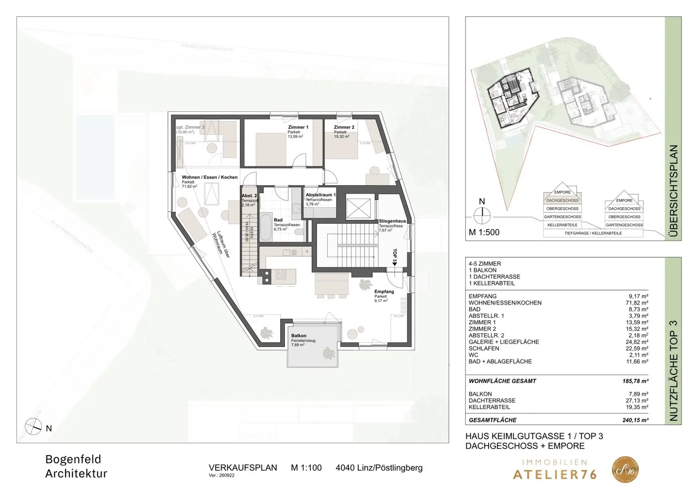 DAS KEIML am Auberg – Zuhause über den Dächern von Linz - Ein besonderer Ort zum Wohnen: hochwertige Eigentumswohnungen, klare Architektur und ein weiter Blick über Linz – ruhig gelegen am Auberg.