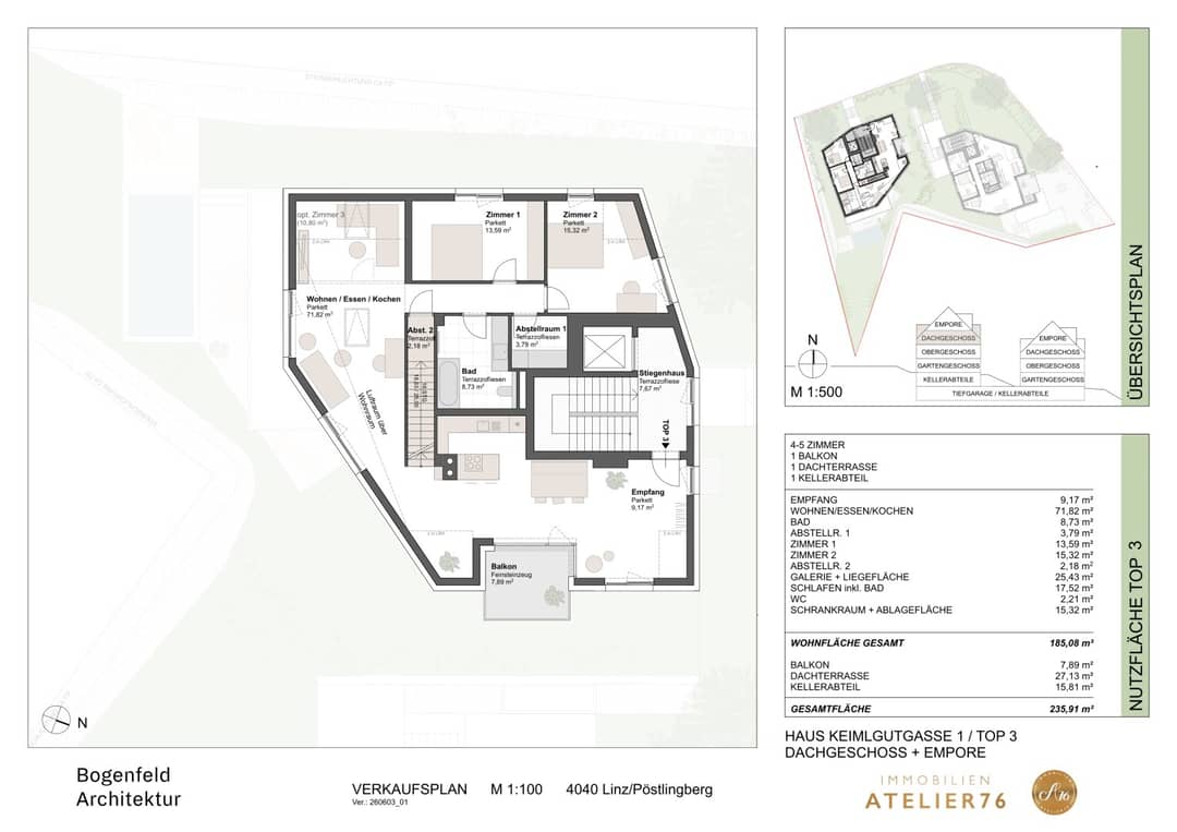 DAS KEIML am Auberg: Premium-Wohnen am Auberg - Exklusive Eigentumswohnungen über den Dächern von Linz!