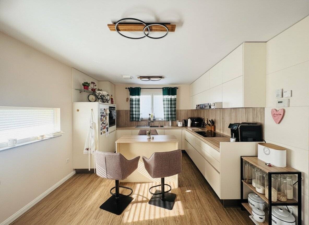 Your home in the green, modern end terrace house with up to date heating and ventilation technology