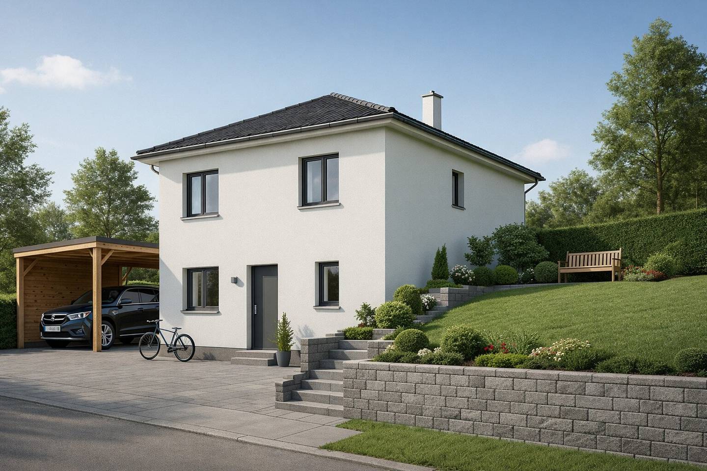 Single-family house in solid construction in Volders