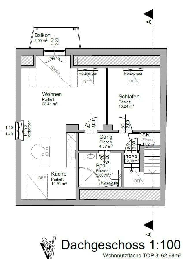 Available from 1 November 2026: Bright attic apartment in Linz: 3 rooms, balcony and modern fittings? ? no, fix: Available from 1 November 2026: Bright attic apartment in Linz: 3 rooms, balcony and modern fittings