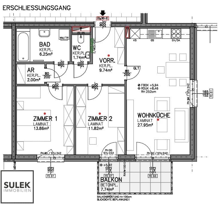 Erstbezug Wohnung mit Südterrasse und Parkplätzen