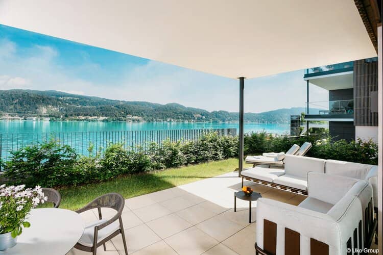 Exclusive garden apartment with lake access and unobstructed Wörthersee view in Maria Wörth