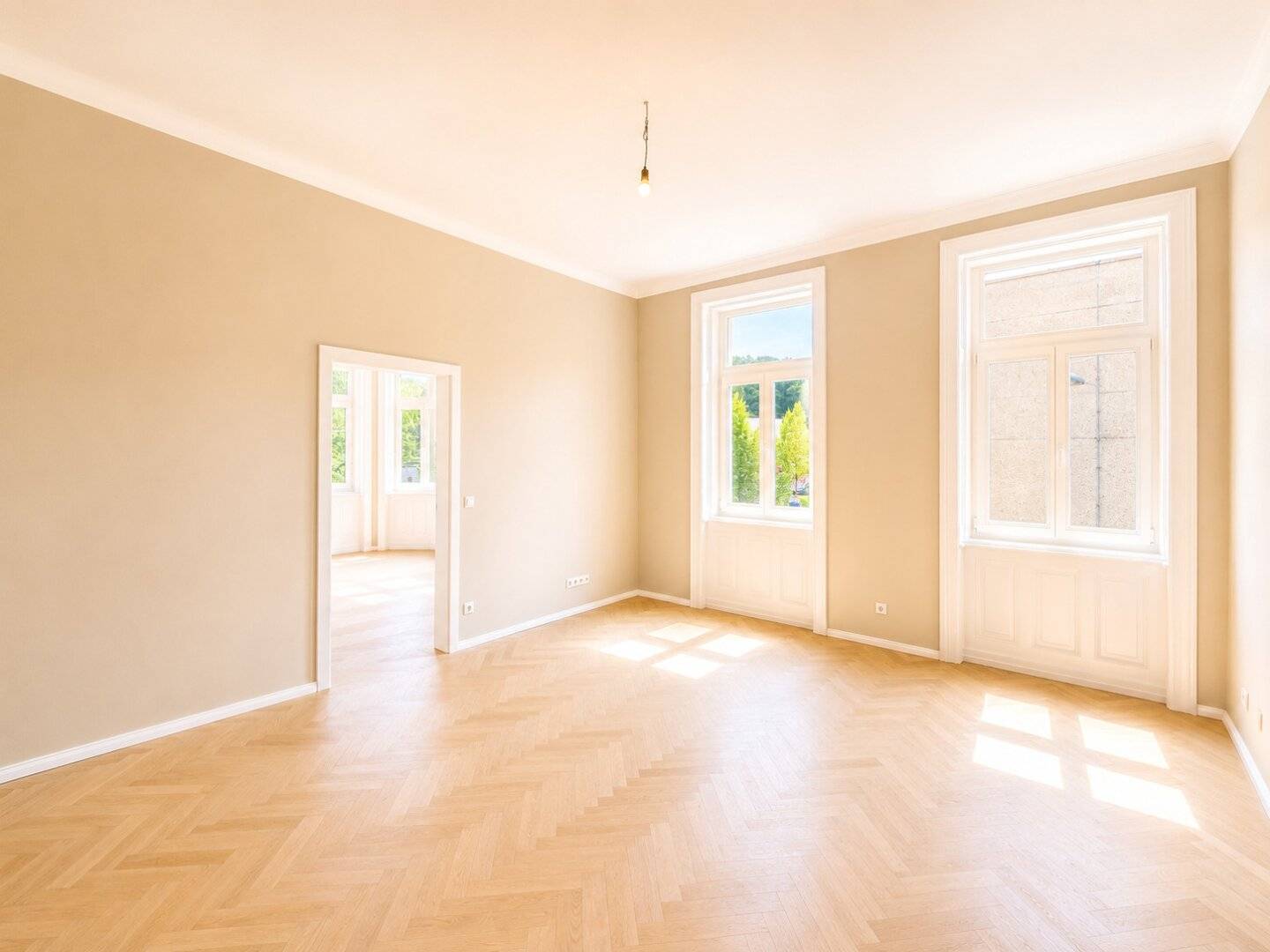 Fully renovated designer apartment with bay window and distant view | 77.66 m² | 1st floor | 1190 Döbling | commission free