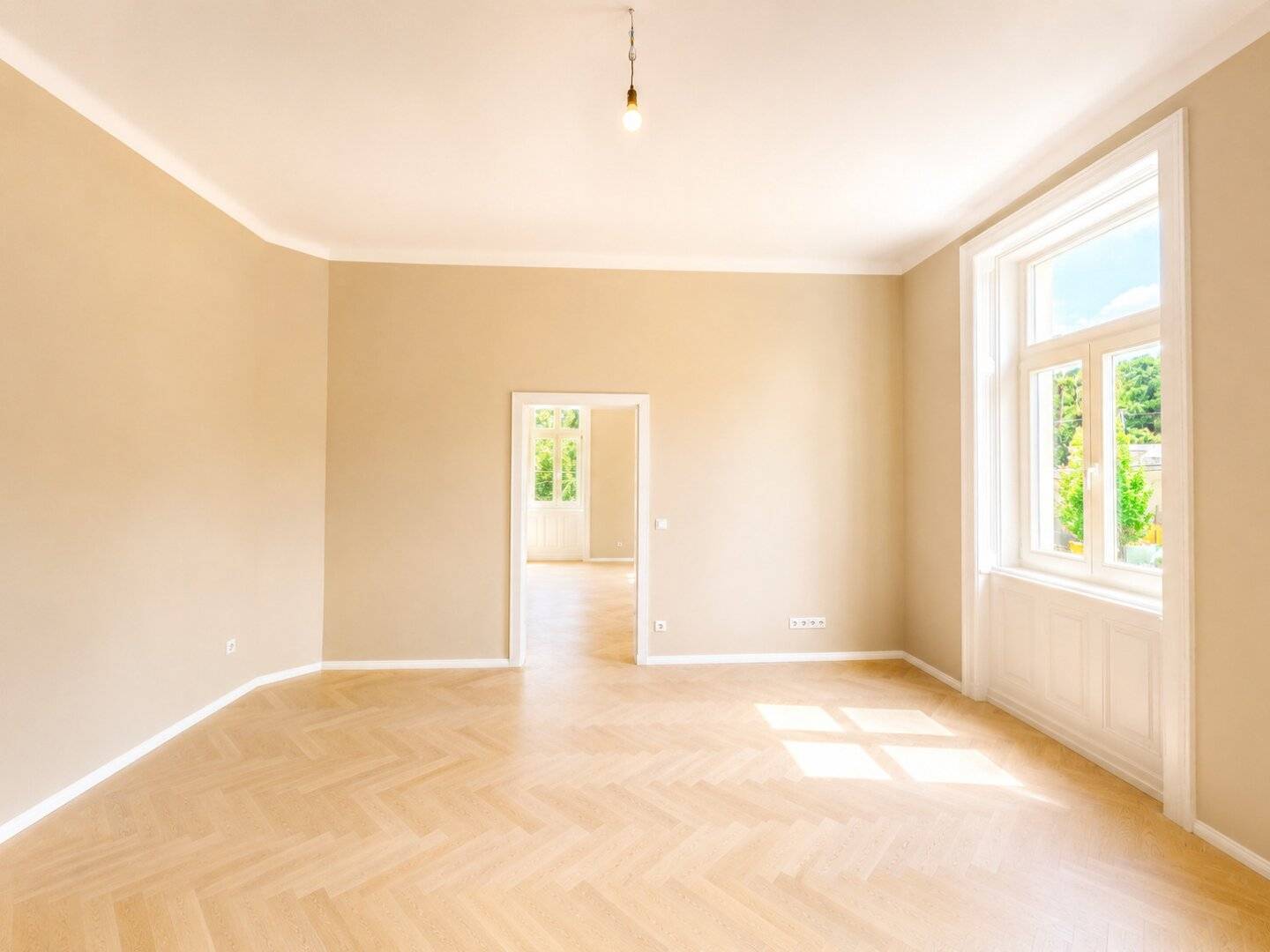 Fully renovated designer apartment with bay window and distant view | 77.66 m² | 1st floor | 1190 Döbling | commission free