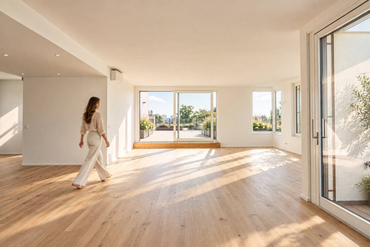 Luxury penthouse with 268 m² living space and 174 m² terraces premium investment leased until 2031