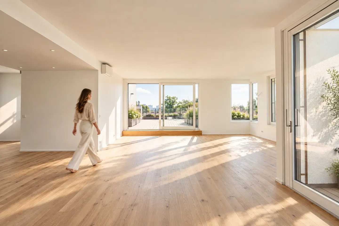 Luxury penthouse with 268 m² living space and 174 m² terraces premium investment leased until 2031
