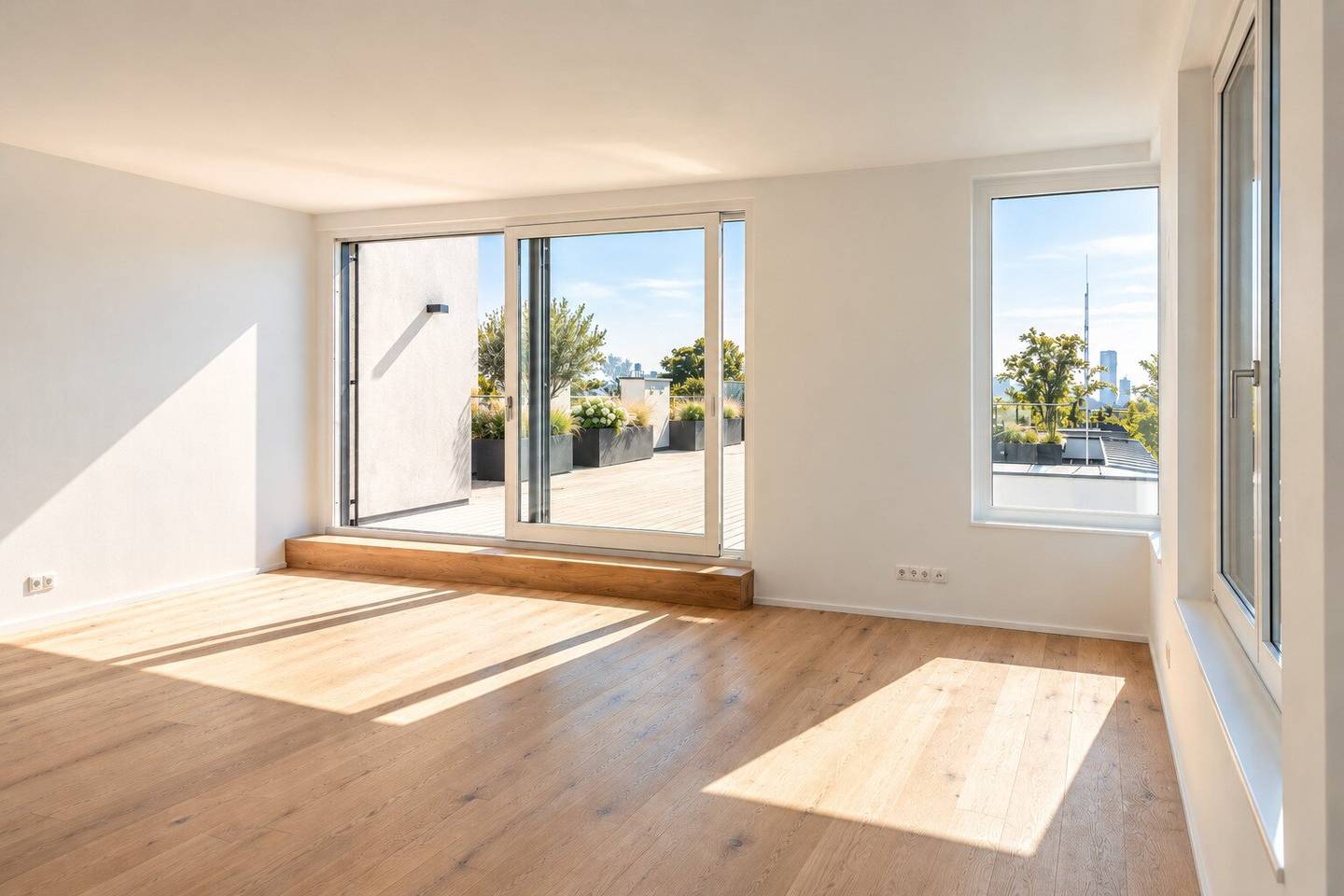 Luxury penthouse with 268 m² living space and 174 m² terraces premium investment leased until 2031