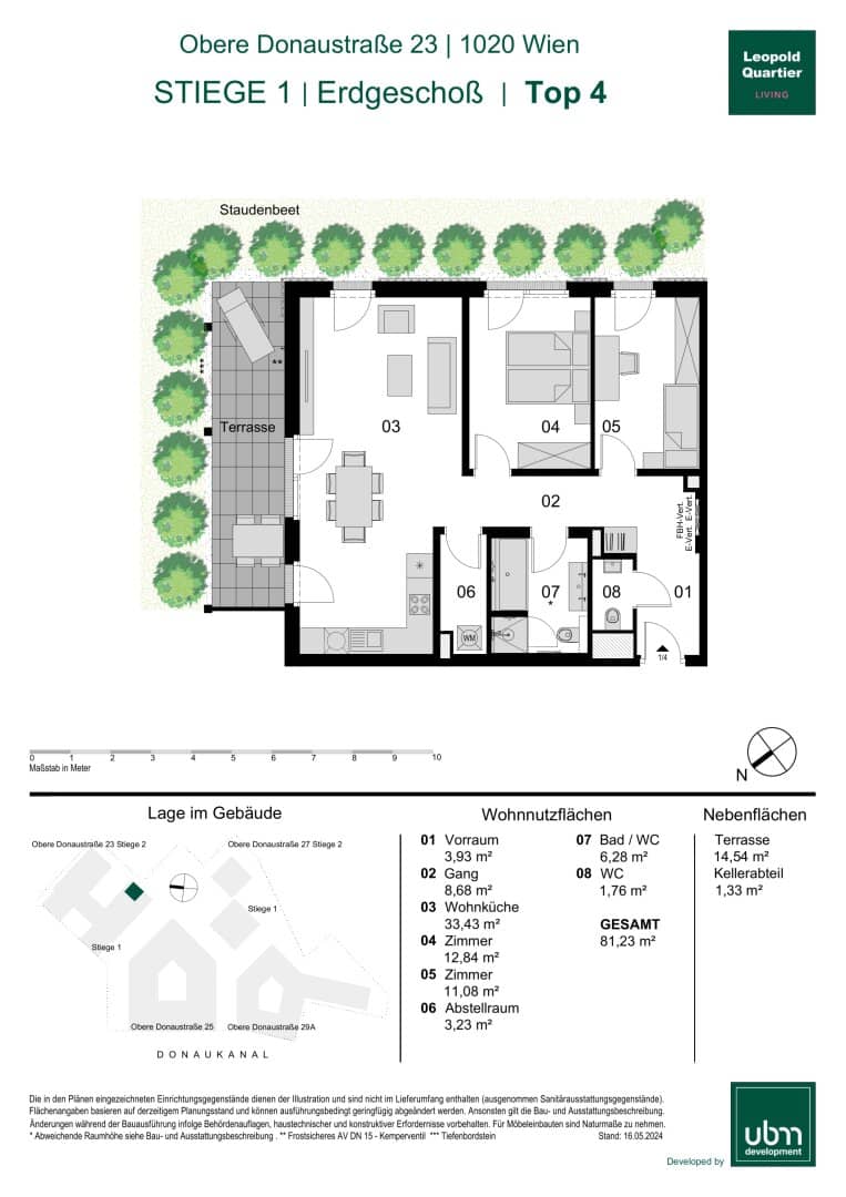 Nur noch eine 3-Zimmer Wohnung im Leopoldquartier verfügbar! Top 4