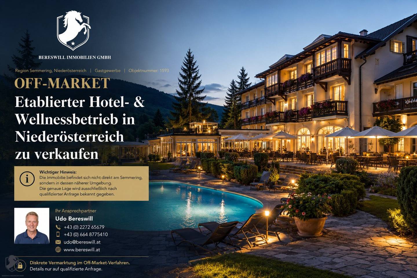 OFF-MARKET | Etablierter Hotel- & Wellnessbetrieb in Niederösterreich zu verkaufen