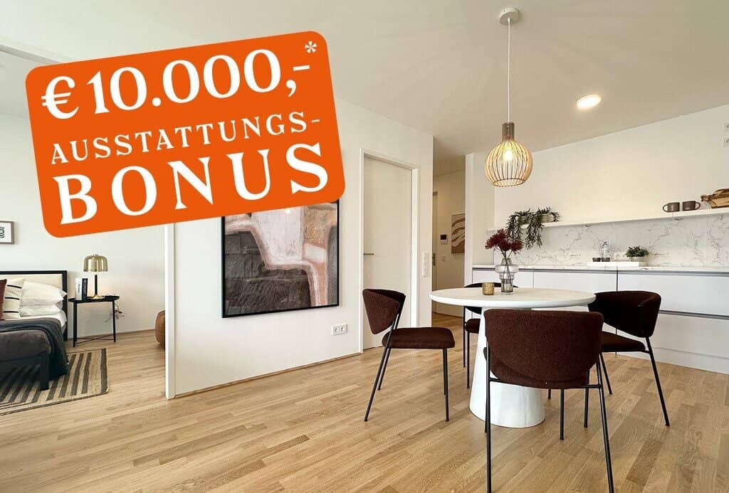 Preiswertes Wohnen im „Village im Dritten – PARK FLATS“ Provisionsfreie 4-Zimmer Wohnung mit Balkon (Erstbezug!)