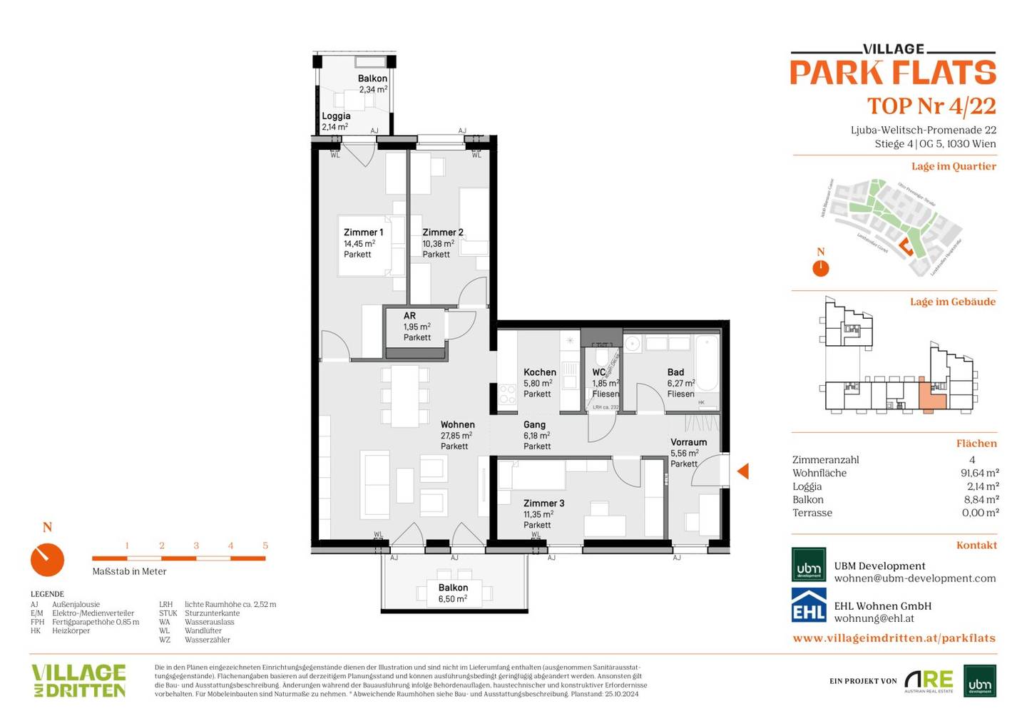 Preiswertes Wohnen im „Village im Dritten – PARK FLATS“ Provisionsfreie 4-Zimmer Wohnung mit Balkon (Erstbezug!)