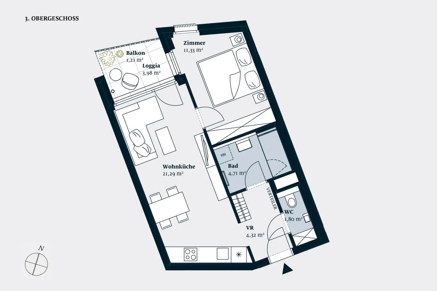 2 room investor apartment near Meidlinger Markt