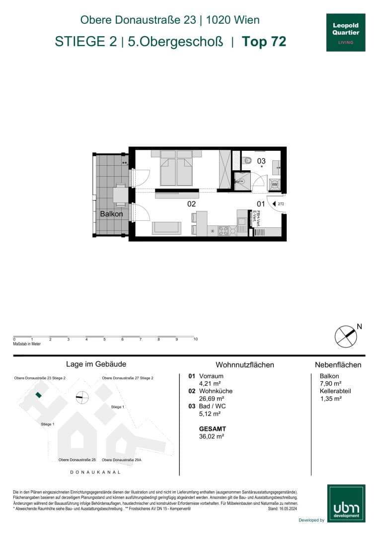 LeopoldQuartier Well laid out micro-apartment with balcony (First occupancy &amp; commission-free) Top 72