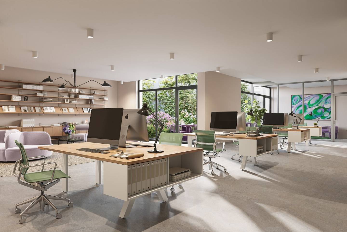 Generous office space with garden and terraces, 470.85 m² space for creative work environments for rent