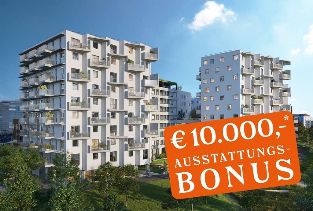 Preiswertes Wohnen im „Village im Dritten – PARK FLATS“ Provisionsfreie 4-Zimmer Wohnung mit Balkon (Erstbezug!)