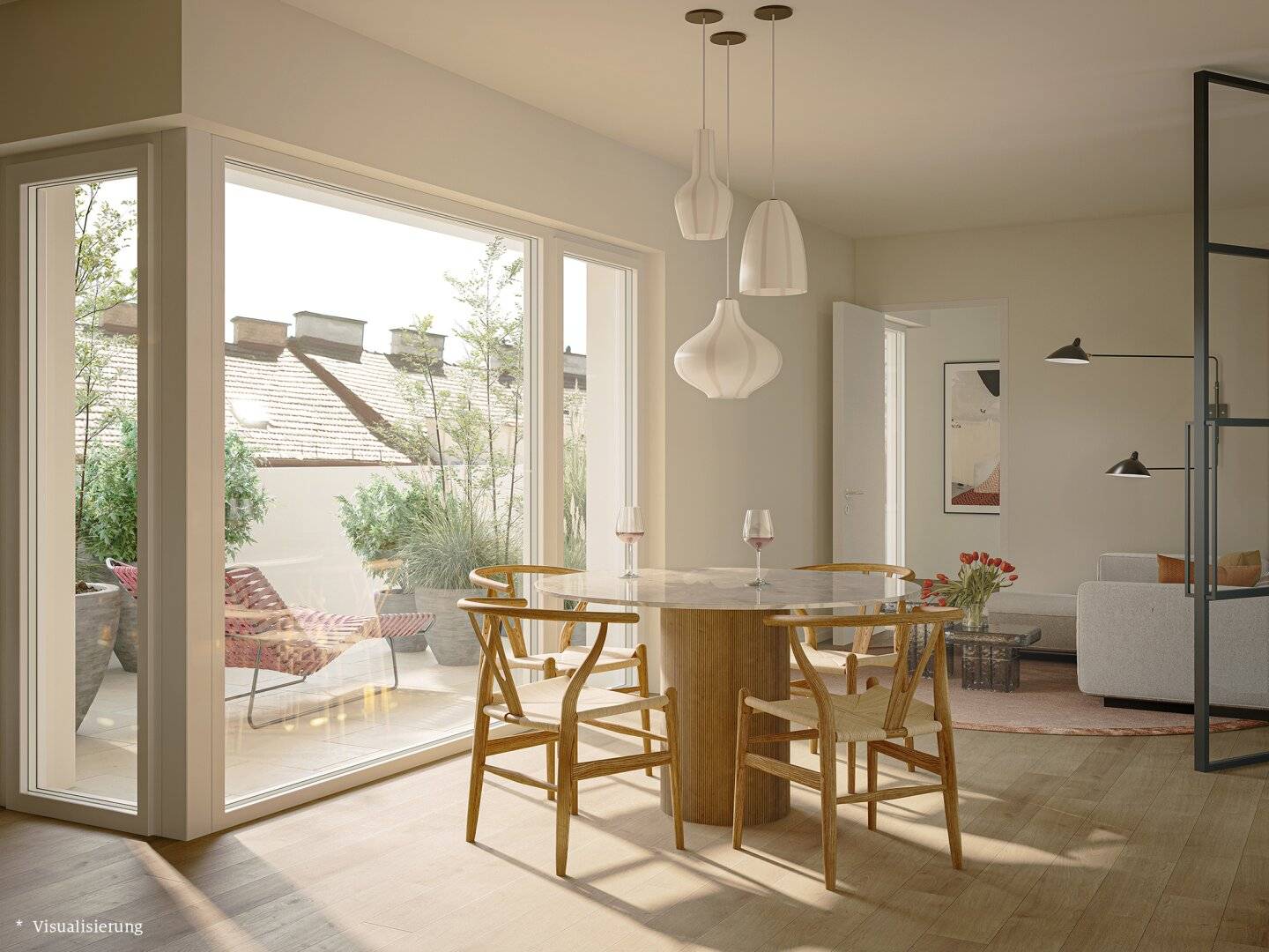 Two-room attic apartment with south loggia