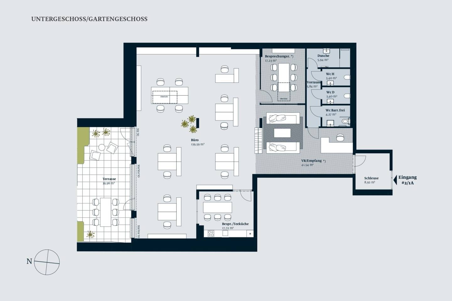 Flexible office with terrace room for ideas on 247 m² for rent